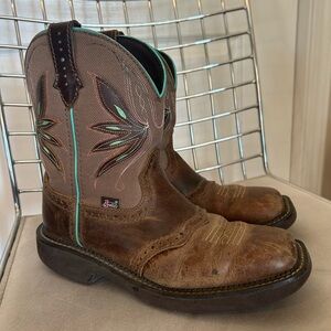 Justin Women’s Cowboy Brown Boots Size 7 western